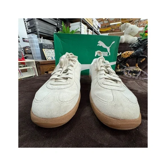 Puma Beige leather Sneakers size 13 - Picture 4 of 10